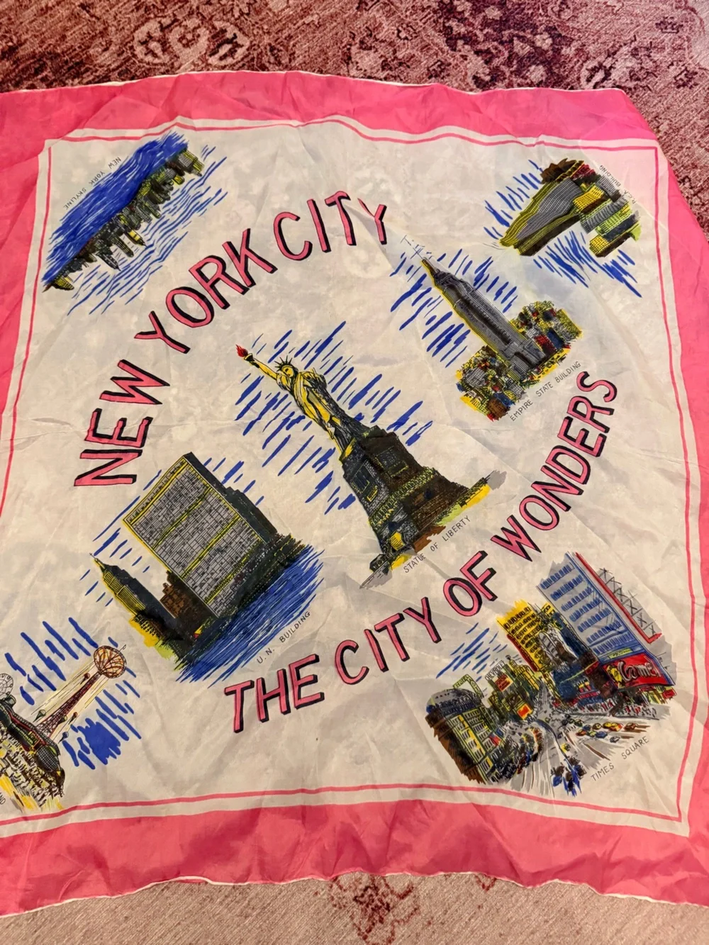 Bundle of 12 Vintage Scarves- Silk, Polyester, Cotton etc.
